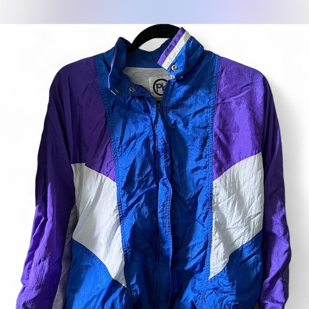 Vintage Women's Blue and Purple Jacket